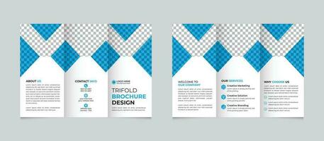 Professional corporate business trifold brochure design template Free Vector