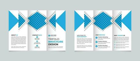 Creative modern minimal business trifold brochure design template Free Vector