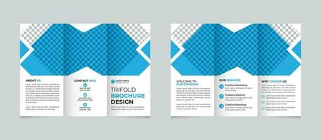 Creative corporate modern minimal business trifold brochure design template Free Vector