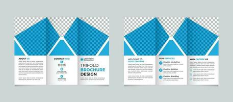 Corporate creative modern abstract business trifold brochure design template Free Vector