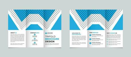 Modern minimal business trifold brochure design template Free Vector