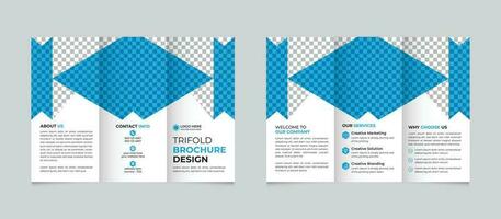 Professional corporate business trifold brochure design template Free Vector