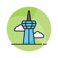 Grab this creatively designed vector of cn tower in modern style