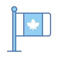 agarrar esta hermosamente diseñado icono de canadiense bandera en de moda estilo vector