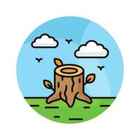 An icon of stump in modern style isolated on white background vector