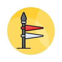 Modern handcrafted icon of spear in editable style, ready to use vector