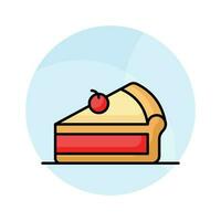 un increíble icono de tarta pastel en moderno estilo, Listo a utilizar icono vector