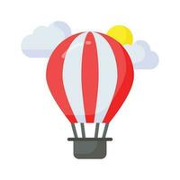 Creatively designed vector of hot air balloon, enjoy the adventure of hot air ballooning