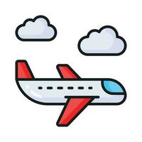 An amazing vector of airplane in trendy style, ready to use and download