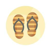 An icon of flip flops in modern style isolated on white background, editable vector