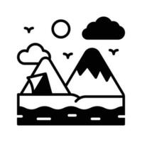 An eye soothing vector design of camping, ready to use icon