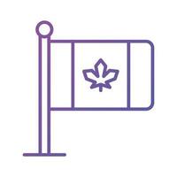 agarrar esta hermosamente diseñado icono de canadiense bandera en de moda estilo vector