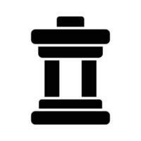 agarrar esta icono de inukshuk en de moda estilo, aislado en blanco antecedentes vector