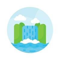 An amazing icon of niagara falls in modern style, easy to use vector