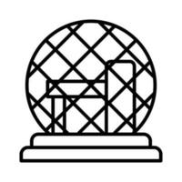 An icon of montreal biosphere in modern style, premium vector