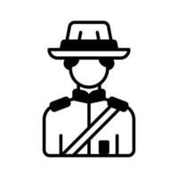 Canadian mounted police officer vector design in trendy style, ready to use and download icon