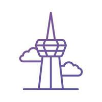 Grab this creatively designed vector of cn tower in modern style