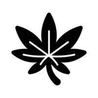 An icon of cannabis leaf in trendy style, isolated on white background vector