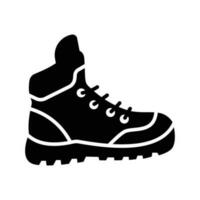 un editable vector diseño de excursionismo bota, prima icono de excursionismo zapato