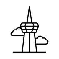 Grab this creatively designed vector of cn tower in modern style