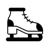 un editable icono de hielo Patinaje zapato en moderno estilo, nieve esquiar bota vector