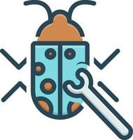 color icon for bug fixing vector