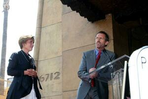 LOS ANGELES  AUGUST 5 Emma Thompson  Hugh Laurie at the Hollywood Walk of Fame Ceremony for Emma Thompson at Hollywood Walk of Fame on August 5 2010 in Los Angeles CA photo