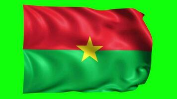 3d vlag animatie van Burkina faso video