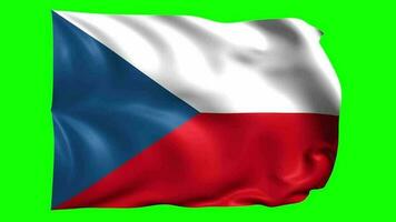3d drapeau animation de chech république video