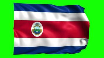 3d Flagge Animation von Costa Rica video