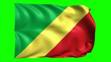 3d vlag animatie van Congo republiek video