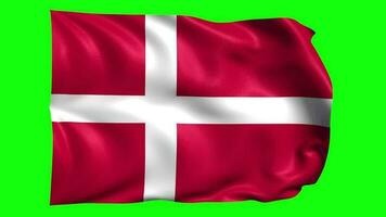 3d drapeau animation de Danemark video