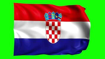 3D Flag Animation of Croatia video