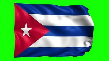 3d bandeira animação do Cuba video