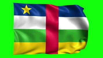 3d flagga animering av central afrikansk republik video