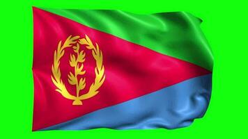 3d drapeau animation de Érythrée video