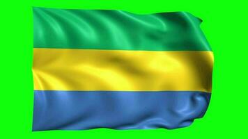 3d drapeau animation de Gabon video