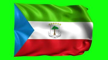 3D Flag Animation of Equatorial Guinea video