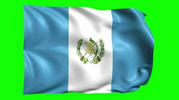 3d Flagge Animation von Guatemala video