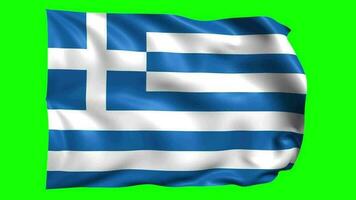 3d bandeira animação do Grécia video