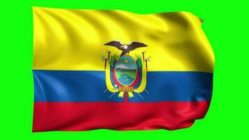 3d bandeira animação do Equador video