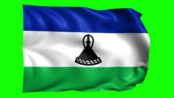 3d vlag animatie van Lesotho video