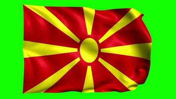 3d bandeira animação do Macedônia video