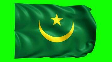 3d bandera animación de Mauritania video