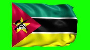 3d drapeau animation de mozambique video