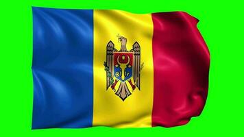 3d Flagge Animation von Moldau video