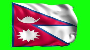 3d vlag animatie van Nepal video