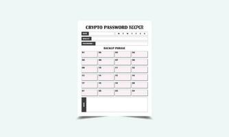 Crypto Password Keeper kdp interior vector