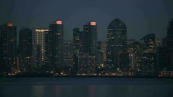 Evening Panorama of San Diego, California, United States of America. video