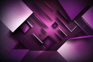 Purple geometric futuristic abstract background, lines and angles. photo